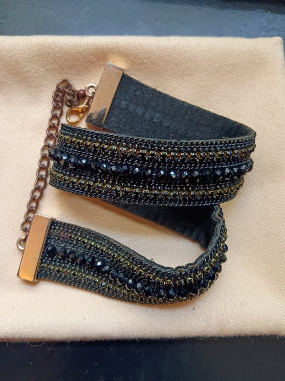 Express Black Beaded Choker